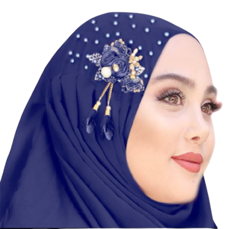 Oman Pearl with Flower Hijab Makhna